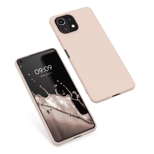 Xiaomi Mi 11 Lite 5G burkolat, szilikon, krém, 54726.225, kwmobile
