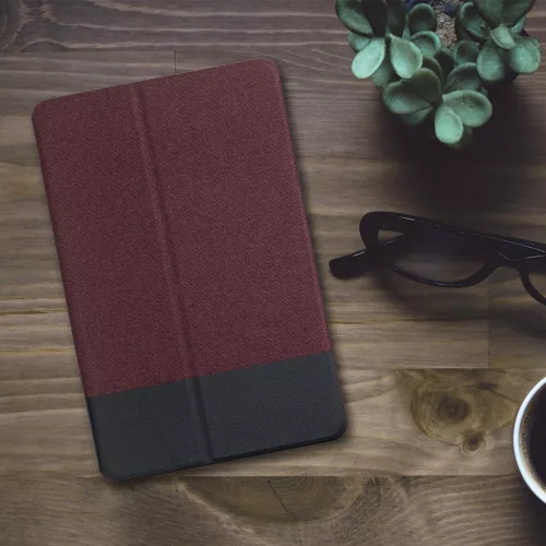Borító Lenovo Tab P11 tablethez, Kwmobile, piros/fekete, textil, 55710.20