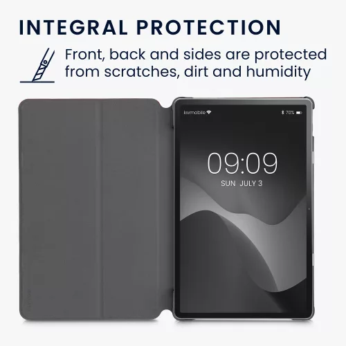 Borító Lenovo Tab P11 tablethez, Kwmobile, piros/fekete, textil, 55710.20