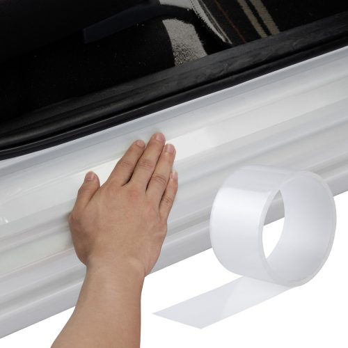 Öntapadó csík autós küszöbökhöz 5 x 250 cm, Kwmobile, Átlátszó, PVC, 57077.03