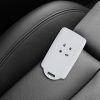 Renault / Dacia autókulcs burkolat - 4 gombos - Keyless Go, kwmobile, szilikon, fehér / fekete, 49769.29