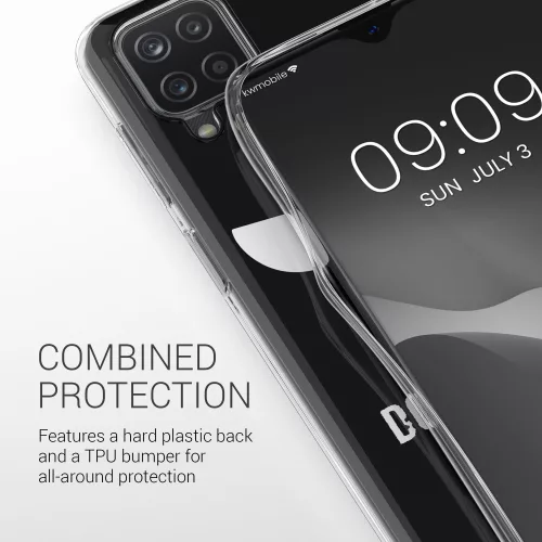 Samsung Galaxy A12 tok, szilikon, fehér, 54210.04, kwmobile