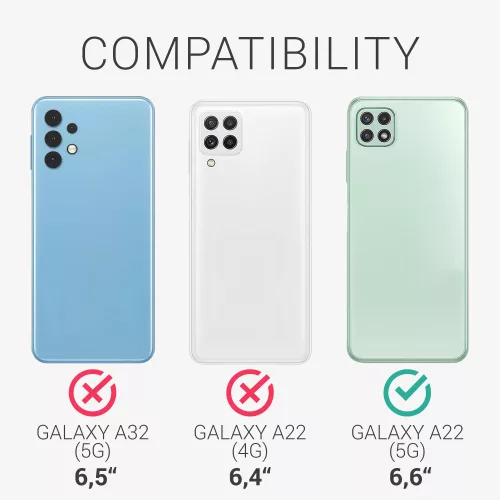 Samsung Galaxy A22 5G tok, szilikon, lila, 55245.181, kwmobile