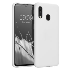   Kwmobile tok Samsung Galaxy A40 telefonhoz, szilikon, fehér, 48547.48