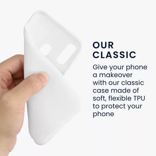 Kwmobile tok Samsung Galaxy A40 telefonhoz, szilikon, fehér, 48547.48
