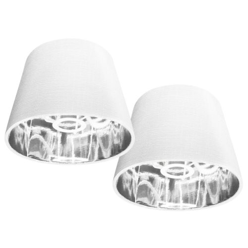 Set 2 Abajururi, E27, Alb/Argintiu, Navaris, 53997.02.42