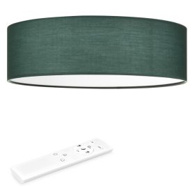   Plafoniera LED Navaris, 40 cm, telecomanda, verde/verde inchis, policarbonat/textil/metal