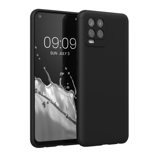 Kwmobile tok Realme 8 (2021)/8 Pro (2021) telefonhoz, szilikon, fekete, 57242.47
