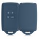 Autókulcs tok Renault 4 gomboshoz - Smart Key, Kwmobile, kék, szilikon, 48035.202