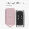 Autókulcs fedél Renault 4 gombokhoz - Smart Key, Kwmobile, rózsaszín, szilikon, 48035.52