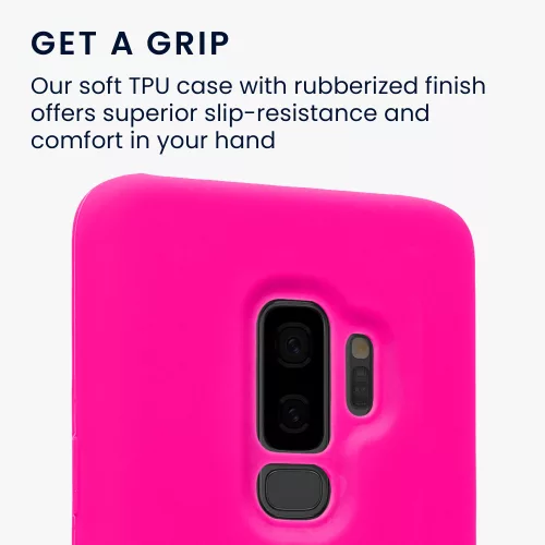 Kwmobile tok Samsung Galaxy S9 Plus készülékhez, szilikon, rózsaszín, 44183.77