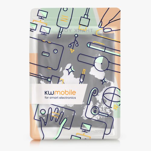 Huzat L méretű kocsihoz, Kwmobile, fekete/fehér, lycra, 45230.3.04