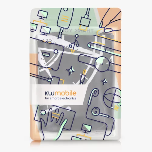Huzat L méretű kocsihoz, Kwmobile, fekete/fehér, lycra, 45230.3.03