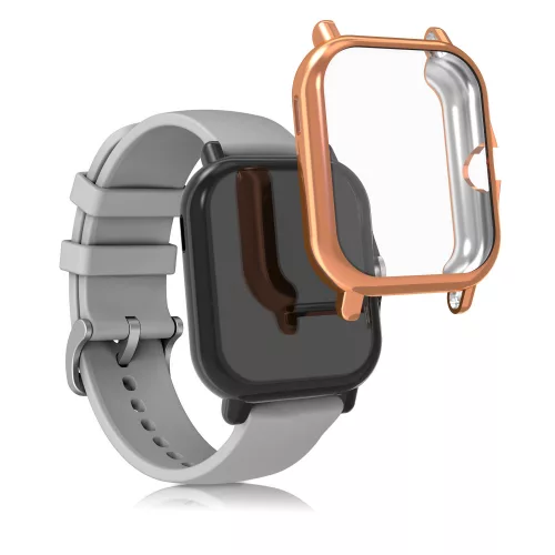 2 db-os Huami Amazfit GTS 3/Amazfit GTS 2/Amazfit GTS 2e tok készlet, Kwmobile, fekete/arany, szilikon, 53906.10