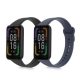 2 db pánt készlet Xiaomi Redmi Smart Band Pro, Kwmobile, fekete/kék, szilikon, 57425.01 készülékhez