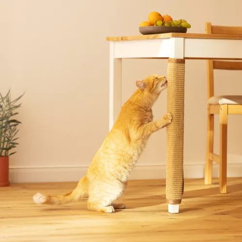 Protector picioare masa pentru pisici Navaris, 60x25 cm, sisal, montare usoara, 57466.01