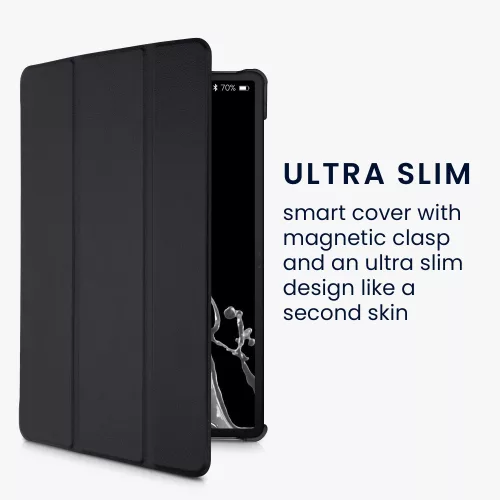 Huzat Samsung Galaxy Tab S8 tablethez, Kwmobile, fekete, Eco bőr, 57463.01