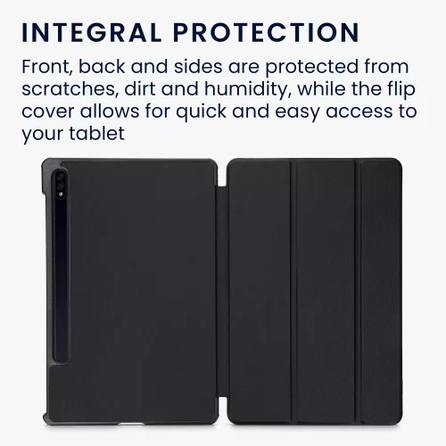 Huzat Samsung Galaxy Tab S8 tablethez, Kwmobile, fekete, Eco bőr, 57463.01