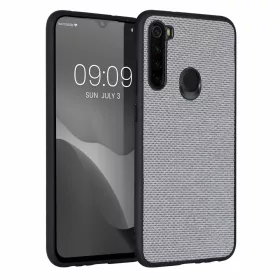   Kwmobile tok Xiaomi Redmi Note 8 telefonhoz, textil, szürke, 57491.22