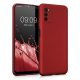 Kwmobile tok Samsung Galaxy A03s telefonhoz, szilikon, piros, 56518.36