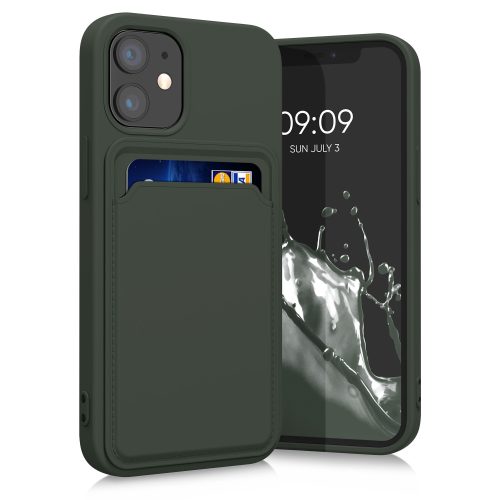 Kwmobile tok Apple iPhone 12 Minihez, szilikon, zöld, 55111.80