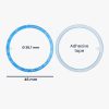 Számlapkeret Samsung Galaxy Watch 4 Classic (46 mm), Kwmobile, kék, alumínium, 56179.03 telefonhoz