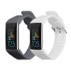 2 db szíj készlet Polar A360/A370, Kwmobile, szürke/fehér, szilikon, 56436.03