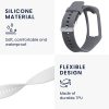 2 db szíj készlet Polar A360/A370, Kwmobile, szürke/fehér, szilikon, 56436.03