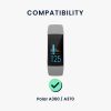 2 db szíj készlet Polar A360/A370, Kwmobile, szürke/fehér, szilikon, 56436.03