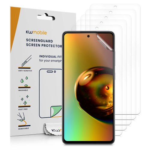 6 db Kwmobile védőfólia készlet Samsung Galaxy A72, elöl, polimer, 57598.1