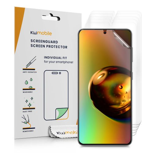 6 db Kwmobile védőfólia készlet Samsung Galaxy S21, elöl, polimer, 57584.1
