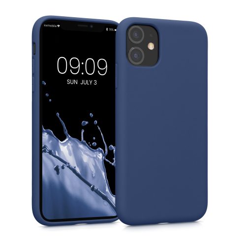 Kwmobile tok Apple iPhone 11 telefonhoz, szilikon, kék, 50791.116