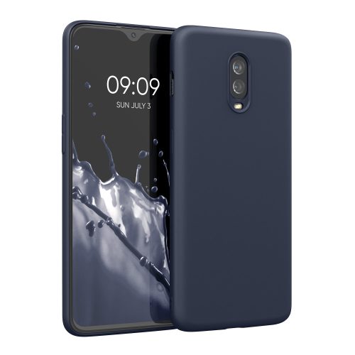 Kwmobile tok OnePlus 6T telefonhoz, szilikon, kék, 55347.53