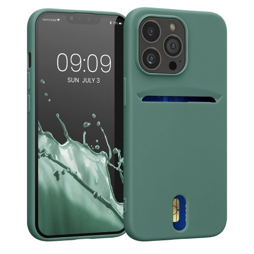 Kwmobile tok Apple iPhone 13 Pro telefonhoz, szilikon, zöld, 57749.166