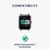 2 db szíj készlet Willful Smartwatch/Fitnesstrackerhez, Kwmobile, fekete/szürke, szilikon, 56230.02