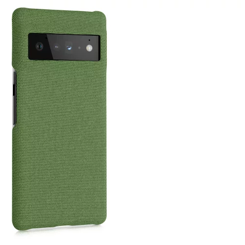 Kwmobile tok Google Pixel 6 Pro telefonhoz, textil, zöld, 57796.07