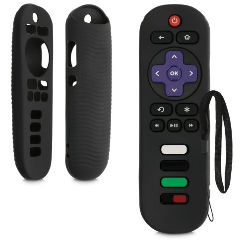 TCL TV RC280 távirányító burkolata, Kwmobile, fekete, szilikon, 57900.01