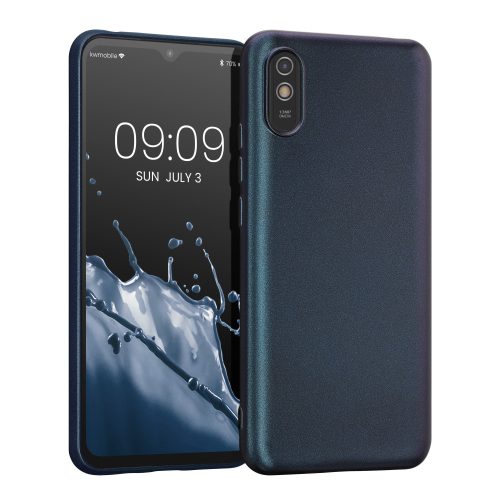 Kwmobile tok Xiaomi Redmi 9A/Redmi 9AT telefonhoz, szilikon, kék, 57663.239