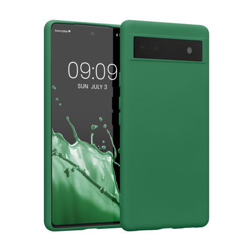 Kwmobile tok Google Pixel 6a telefonhoz, szilikon, zöld, 58053.227