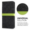 Kwmobile Universal Cover XL méret - 6,8 hüvelyk, mikroszálas, szürke/zöld, 58046.03