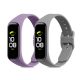 2 db pánt készlet Samsung Galaxy Fit 2, Kwmobile, szürke/lila, szilikon, 53962.06