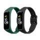 2 db pánt készlet Samsung Galaxy Fit 2 telefonhoz, Kwmobile, fekete/zöld, szilikon, 53962.05