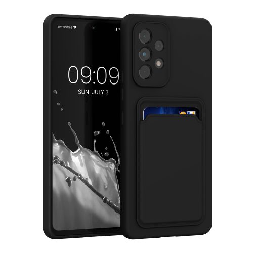 Kwmobile tok Samsung Galaxy A53 5G telefonhoz, szilikon, fekete, 58146.01