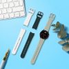Szíj Samsung Watch 4 (40 mm)/Watch 4 (44 mm)/Watch 4 Classic (42 mm), Kwmobile, zöld/fehér, szilikon, 58172.01
