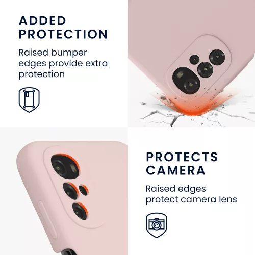 Kwmobile tok Motorola Moto G22, szilikon, krémszínű, 58207.10