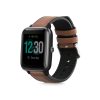 Szíj Willful SmartWatch/Fitnesstrackerhez, Kwmobile, barna/fekete, természetes bőr, 58186.05