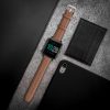 Szíj Willful SmartWatch/Fitnesstrackerhez, Kwmobile, barna/fekete, természetes bőr, 58186.05