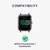 Szíj Willful SmartWatch/Fitnesstrackerhez, Kwmobile, barna/fekete, természetes bőr, 58186.05