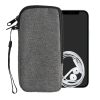 Kwmobile univerzális borító mérete XL - 6,8 hüvelyk, textil, szürke, 58228.4.19