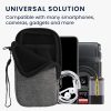 Kwmobile univerzális burkolat, L méret - 6,5 hüvelyk, textil, szürke, 58228.3.19